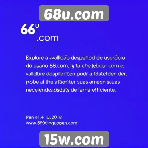 Avaliação da experiência do usuário no 68u.com